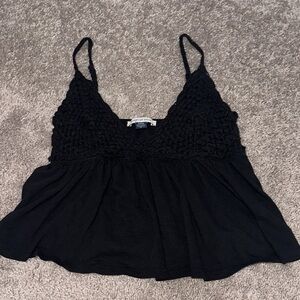 American Eagle Outfitters Black Camisole with Lace Detail